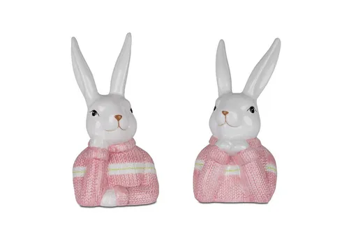 formano Dekofigur Osterzeit, Höhe: 13cm, Farbe: Weiß, Motiv: Hase