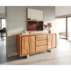 DELIFE Sideboard Live-Edge 170 cm Akazie natur in beige von Delife