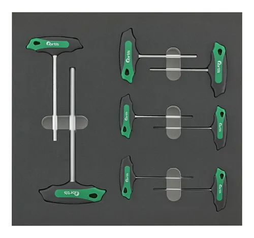 Fortis Werkzeugmodul 2/3 T-Griff Innensechskant - Schraubendreher mit ergonomischem T-Griff für optimalen Halt und Kraftübertragung, ideal für präzises Arbeiten.