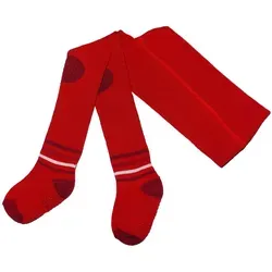 WERI SPEZIALS Strumpfhersteller GmbH Strickstrumpfhose Krabbelstrumpfhosen ABS Beschichtung >Ball Ringel< weiche Baumwolle rot 98-104