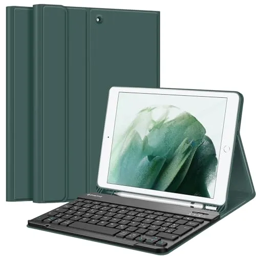 FINTIE Tastatur Hülle für iPad 10.2 Zoll - Tastatur-Hülle mit magnetisch abnehmbarer Bluetooth-Tastatur, perfekter Schutz für iPad 9/8/7 Generation und integrierter Stifthalter für mehr Komfort.