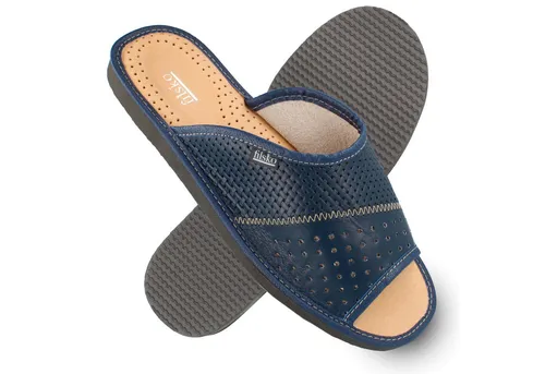 filsko Veere Herren offen aus Leder Hausschuh Lederschuhe