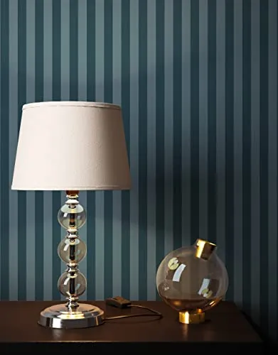 Newroom Tapete Blau Vliestapete Steifen - Streifentapete Landhaus Dunkelblau Blockstreifen Linien Modern inkl. Tapezier-Ratgeber