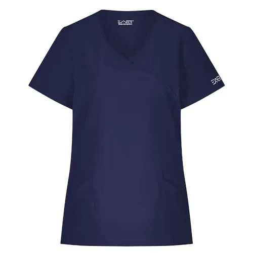 EXNER medizinischer Schlupf-Kasack, Slim fit Stretch, für Damen in Krankenpflege, Altenpflege, Kosmetik, Medizin, Navy, Größe M