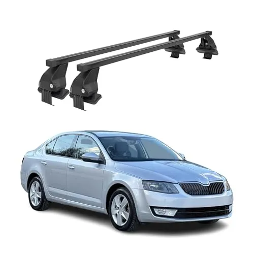 OMAC Dachträger Menabo für Skoda Octavia 2013-2016 - Dachgepäckträger aus hochwertigem Stahl, leicht und abnehmbar. Ideal für Outdoor-Abenteuer, wasserbeständig und windbeständig für sicheren Transport.