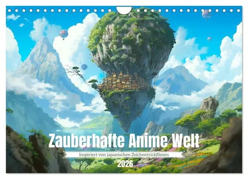 Kerstin Waurick | Zauberhafte Anime Welt (Wandkalender 2026 DIN A4 quer),...