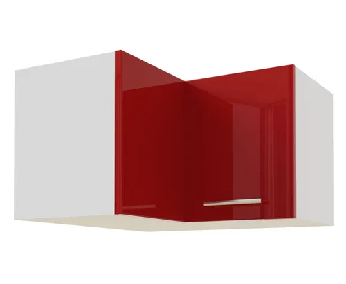 Feldmann-Wohnen Eckhängeschrank Brerra, Rot-Weiß, 60x36x60 cm, mit Soft-Close-Funktion