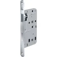 BASI Zimmertürschloss ES 929 BAD DIN Rechts/Links Rundstulp 20 mm Edelstahl Falle/Riegel Aluminium 9290-5510