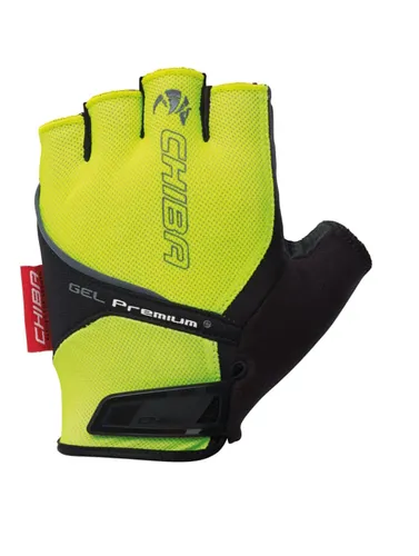 Chiba Gel Premium Fahrradhandschuhe neongelb/schwarz, Größe XL - Fahrradhandschuhe mit atmungsaktiver Oberhand und robustem Digital Carbon Fibre für perfekten Grip. Ideal für Vielfahrer mit Poron-Polsterung für optimalen Schutz.