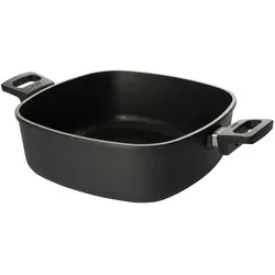 WOLL Gussbräter viereckig Nowo, schwarz - Hochwertiger Aluminium-Guss Bräter mit fünflagiger Titan-Diamant-Versiegelung, backofenfest bis 300°C und spülmaschinenfest. Ideal für leckere Gerichte! Kategorie: Kochtöpfe.