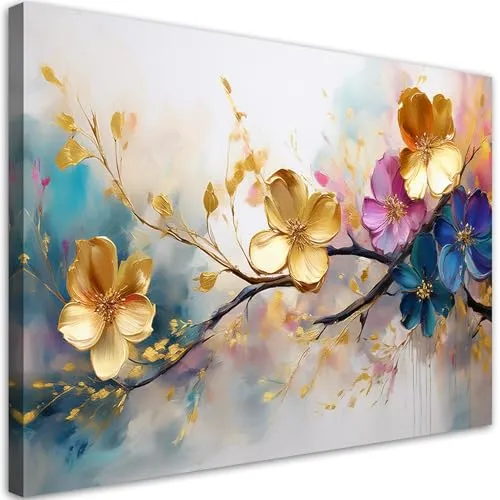 Feeby Bild auf Leinwand in gold von Feeby