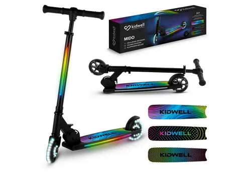 COIL Balance Scooter Kinderroller, Tretroller, Balance-Roller, Cityroller, ABEC-7-Lager, Anti-Rutsch-Plattform mit LED, Räder: PU