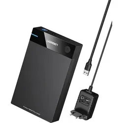 UGREEN 50422 - Externes 3.5'' SATA HDD Gehäuse mit USB 3.0 - 8,9cm (3,5'') HDD Gehäuse, bietet bis zu 70% schnellere Datenübertragung dank UASP und schützt Ihre Festplatte vor Kratzern und Stürzen.