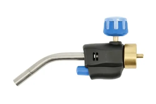 HÖGERT TECHNIK Lötbrenner, Mehrzweck-Gasbrenner für MAPP/Propangas, Piezo-Zündung, Flammenkontrollventil, präzise Edelstahldüse, max. 1850°C, 1,25 kW