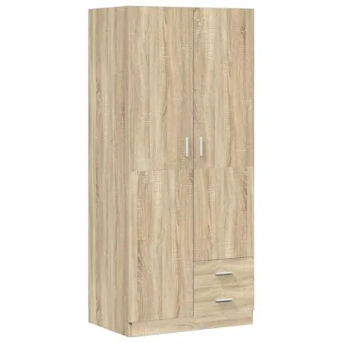 vidaXL Kleiderschrank Sonoma-Eiche 80x52x180 cm