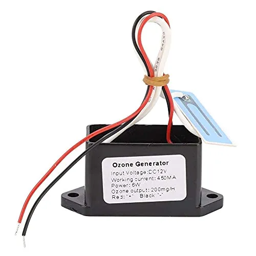 Diyeeni 200 mg/h Mini Ozongenerator, DIY Luftreiniger Mini Air Fresher, DC 12V Ozon Generator, Tragbarer Ozondesinfektion, für Haushaltswasser-/Luftreinigungsgeräte