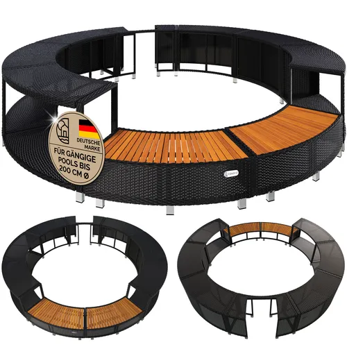 Casaria Pool Verkleidung Polyrattan Ø206cm von Deuba