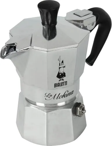 Bialetti BIA290493 Mokina Kaffeebereiter, 1/2 Tasse, Schwarz