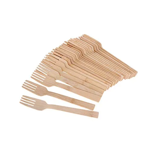 GRÄWE Bambus-Gabel Set 25 Stück 16,5 cm, Einwegbesteck