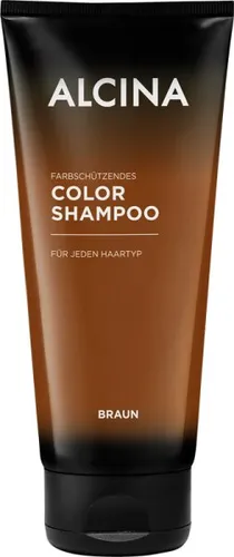 Alcina Color Shampoo Braun 200 ml – Farbauffrischung für lebendigen Glanz - Mild reinigendes Shampoo für braunes Haar. Schützt die Farbe, intensiviert den Glanz und sorgt für strahlende Farbtiefe. Ideal für natürliches, coloriertes oder gesträhntes Haar.