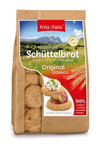 Mini Bauern Schüttelbrot mit Kümmel und Fenchel 125 gr. - Fritz & Felix