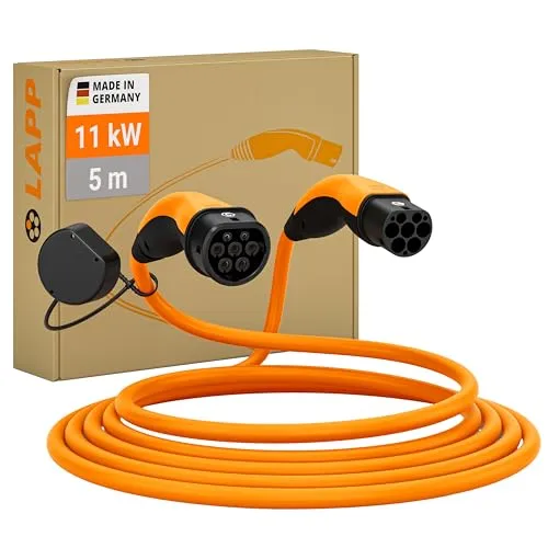LAPP Type 2 HELIX Convenience Charging Cable 5m, 11 kW in orange von Lapp