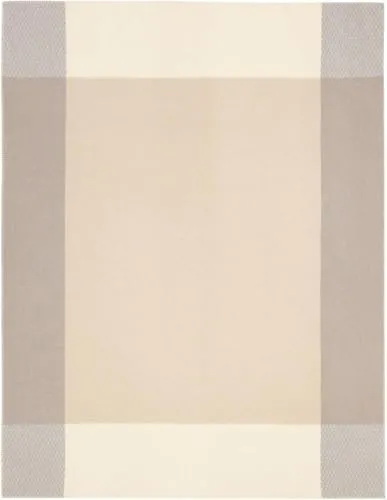 biederlack Plaid mit Zierstich Frame Farbe Nature Größe 150 x 200