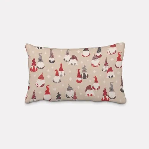 SCHÖNER LEBEN. Kissenhülle Tomte Cosy Family Weihnachtswichtel Natur, Größe:40x60cm (HxB)