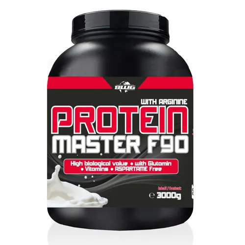 BWG Muscle Line Protein Master F90 (3 kg Dose) Schoko - Sportnahrung | Hochwertiger Eiweißshake mit 90% Sojaproteinisolat, reich an BCAA und Vitaminen für effektiven Muskelaufbau und Regeneration.