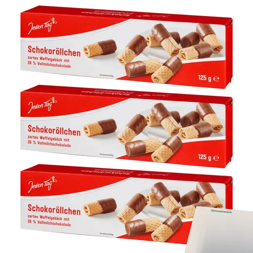 Jeden Tag Schoko-Röllchen Vollmilch 3er Pack 3x125g Packung usy Block