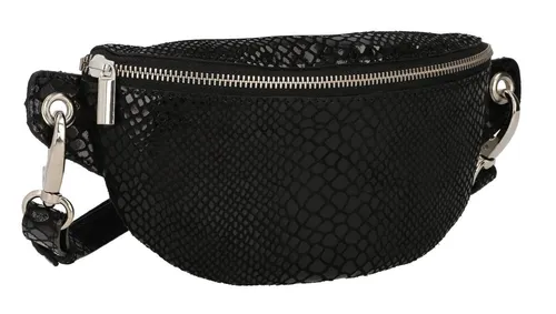 Gusti Leder Gürteltasche Rosamonde - Gürteltasche im angesagten Krokodilleder-Look, stilvoll und sicher durch raffinierte Gurttechnik mit Karabinerhaken. Perfekt für moderne Casual-Outfits und einen selbstbewussten Auftritt.