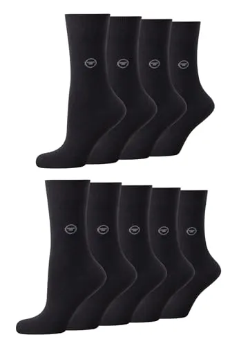 TOM TAILOR 9er Pack Basic Women Socks 9703 610 black schwarz Doppelpack Strümpfe Socken, Size:35-38
