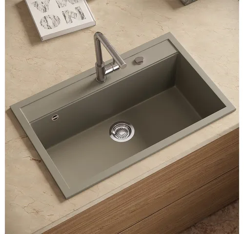 Bergstroem Granitspüle Sydney, Beton, 80 x 51 cm, Rechteckig, 80/51 cm