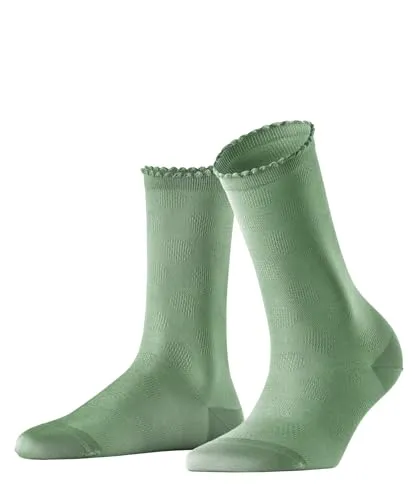 FALKE Damen Socken Bold Dot W So Baumwolle einfarbig 1 Paar, Grün Nettle 7447, 35-38