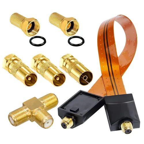 Adapter-Set 2 Receiver mit einer aktiven DVB-T/T2 Antenne betreiben, IEC-Stecker