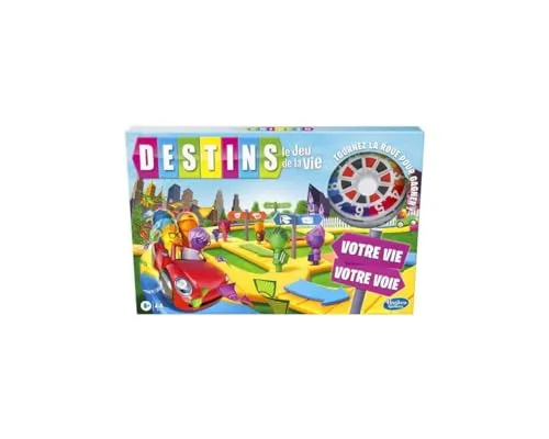 Hasbro Gaming Destins Das Spiel des Lebens, Familienbrettspiel für Kinder, ab 8 Jahren (französische Version)