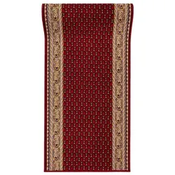 Mazovia Läufer Läufer Teppichläufer Brücke - Vorzimmer Küche - Rot, 80 x 150 cm, Kurzflor, Rutschfest, Meterware, Verschiedene Größen rot 80 x 150 cm