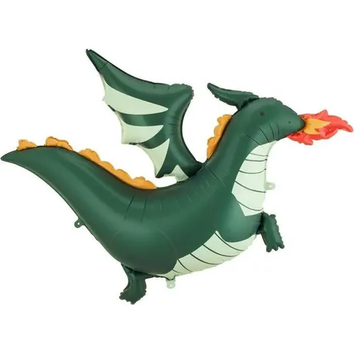 Partydeco Folienballon Drachen in grün von PartyDeco