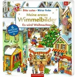 Meine ersten Wimmelbilder: Es wird Weihnachten - Wimmelbuch für Kinder, fördert die Sprachentwicklung und bietet interaktive Weihnachtsfreude mit liebevollen Illustrationen.
