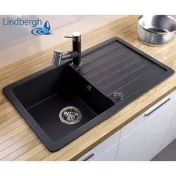 LINDBERGH® Granitspüle Schwarz 