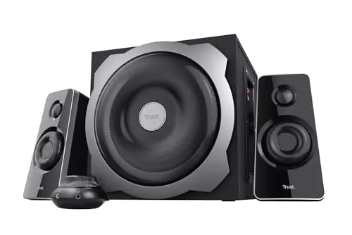 Trust Tytan 2.1 Speaker Set - PC Lautsprecher mit 120 Watt Subwoofer, beeindruckender Sound und intelligentes Energiemanagement