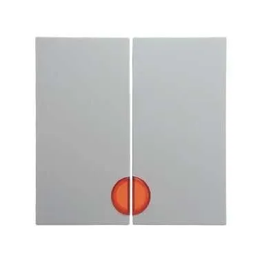 Berker 16271909 Wippe 2-fach mit roter Linse, S.1/B.3/B.7, polarweiß matt