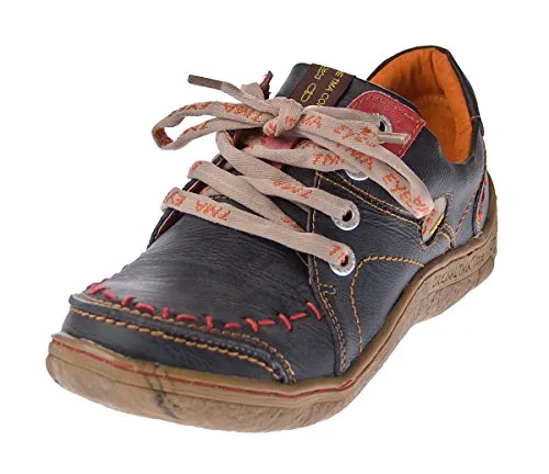 TMA Damen Leder Halb Schuhe Comfort Sneakers