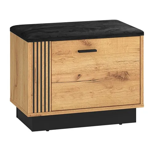 Lomadox Flur Garderobe Schuhbank 60cm in Gold Craft Eiche in braun von Lomadox