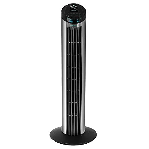 Cecotec Digitale Turmventilator EnergySilence 890 - 50 W, 76 cm hoch, mit Timer und Fernbedienung, leise Kühlung und elegantes Design für optimalen Komfort