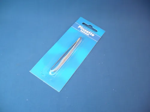 Pinzette, 9cm Länge, aus Edelstahl mit schräger Spitze !!!