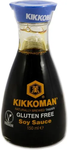 Glutenfreie Sojasauce Tamari Tischflasche 150ml | Kikkoman Dispenser Sojasoße