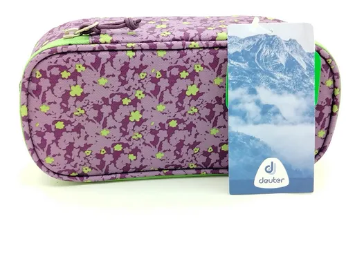 Deuter Pencil Case Ramschmappe plum flora - Federmäppchen in stylish plum flora, mit praktischer Klappe für Geodreieck und Stiftschlaufen - ideal für Schule und Büro.