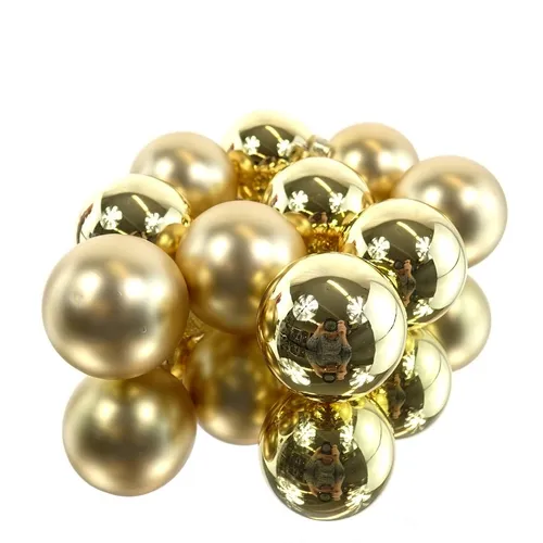 Kaemingk Christbaumkugeln Gold 5 x glänzend & 5 x matt Ø 6 cm Glas - 10er Set