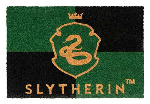Grupo Erik Kokosmatte Fußmatte Harry Potter Slytherin - Schmutzfangmatte 40x60 cm - Fussmatte Lustig - Türmatte Innen Harry Potter Fanartikel